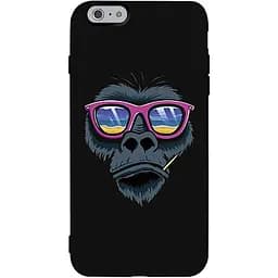 Чехол-накладка Toto Matt TPU 2 mm Print Case Apple iPhone 6/6s #67 Monkey Glass Black