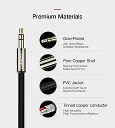 Кабель аудіо Ugreen AV116 2RCA to 3.5mm стерео розгалужувач 3 м (10590) - мініатюра 6
