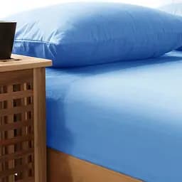 Набор Hobby Gold Series Простыня на резинке + наволочка, односпальный, синий