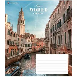 Тетрадь ученическая Школярик World Explorer, в клеточку, 24 листы, ВД-лак, 25 шт. (024-3226K)