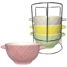 Набір S&T 4 миски на стійці 680 мл (021-04-66 )