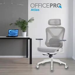 Офісне крісло OfficePro Atlas OC630-W-LG-LG White/Light Gray [148901] - мініатюра 7