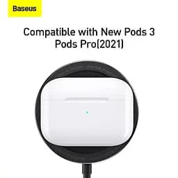 Зарядний пристрій Qi BASEUS Simple Magnetic Stand Wireless Charger 15W Max (CCJJ000001) чорний - мініатюра 3