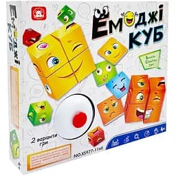 Сімейна настільна гра Bambi Емоджі куб XS977-116E 16 кубиків 48 карток