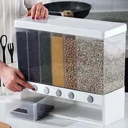 Органайзер для сипучих продуктів Assorted grain rice bucket JC-2170 Диспенсер для круп 6 секцій - мініатюра 4