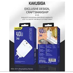 Зарядний пристрій для смартфона Kakusiga KSC811 dual port 40W QC3.0 - мініатюра 4