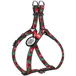 Шлея для кошек и мелких пород собак Waudog Nylon Гранаты с QR паспортом XS 28-40x1 см