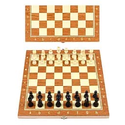 Шахи дерев'яні 35 см "3 в 1" із натурального дерева, 35*17*5см 623А(80233)