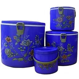 Набор термосов Stenson с пластиковой колбой 4 шт. синий (25670)