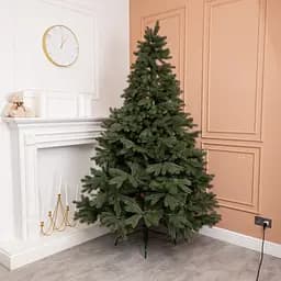 Новорічна штучна ялинка 1,8 м зелена сосна Альпійська реалістична Преміум Lugi TD-SALPGR18