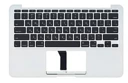 Клавіатура для ноутбука Apple MacBook Air 2013+ (A1465) Black, (Silver TopCase), RU (горизонтальний ентер) - мініатюра 2