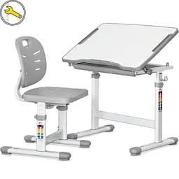 Комплект мебели Evo-Kids Grey: стол+стул+полка+лампа (BD-24 G)