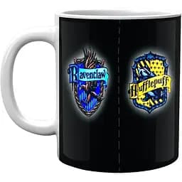 Кружка GeekLand Harry Potter Гаррі Поттер Факультети Гоґвортса HP.02.013 Чорний Білий
