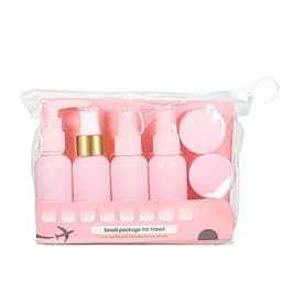 Дорожный набор из 7 флаконов для косметики WH Travel Bottles Set, Розовый