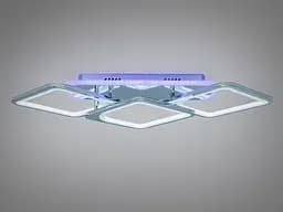 Люстра стельова Romin 8060 золото LED 75Вт з пультом - мініатюра 2