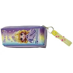 Пенал-косметичка с брелоком Красавица, 2 молнии, 8516