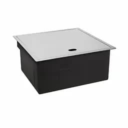 Кухонна прихована мийка Platinum Handmade PVD чорна 500x500x220 (змішувач в комплекті), Чорний - мініатюра 4