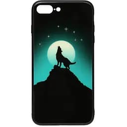 Чохол-накладка Toto Night Light Print Glass Case Apple iPhone 7 Plus/8 Plus Howling Wolf