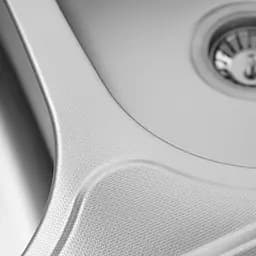 Кухонна мийка Platinum Декор 7848D з нержавіючої сталі 0.8 мм овальна 78x48 см (SP000000524) - мініатюра 2