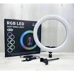 Кільцева лампа RGB MJ33 з тримачем для телефону - мініатюра 6
