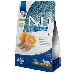 Сухой корм для кошек Farmina N&D Grain Free Ocean Sterilized с сельдью и апельсином 300 г