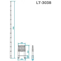 Драбина Intertool LT-3038 [140436] - мініатюра 3
