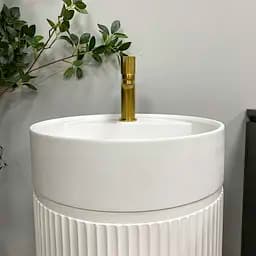 Умивальник підлоговий VBI Mirano white matt VBI-019022, Білий матовий - мініатюра 3