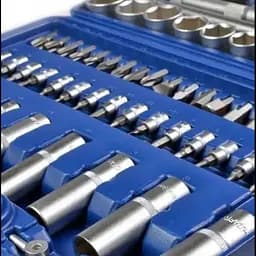 Набір інструментів на 108 предметів у пластиковому кейсі UKC Tools PCS-108 Синій - мініатюра 2