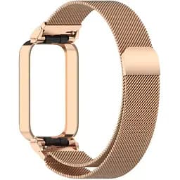 Ремінець DK CDK для Xiaomi Redmi Smart Band 3 Metal Milanese Loop Magnetic (018854) (rose gold) - мініатюра 2
