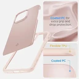 Чехол Spigen Thin Fit для iPhone 14 Plus / 15 Plus (6.7") Розовый песок (ACS04776) - мініатюра 8