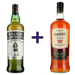 Набір: Віскі William Lawson's 40% 0.7 л + Спиртний напій на основі рому Bacardi Oakheart Original 35% 1 л