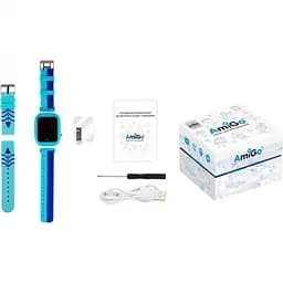 Смарт-годинник AmiGo GO004 Splashproof Camera+LED Blue (UA UCRF) - мініатюра 3