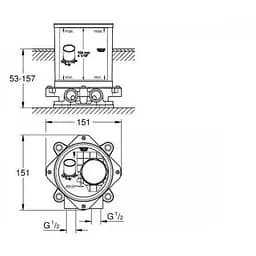 Прихована частина Grohe Essence New 45984001 - мініатюра 2