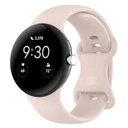 Силіконовий ремінець на смарт годинник Google Pixel Watch 41mm/2 41mm/3 41mm/4 41mm, Silicone, pink sand, зі зручною застібкою, на фітнес браслет, ArmorStandart (ARM75436)