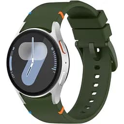 Браслет Seven для Samsung Galaxy Watch 5 - темно-зелений ширина кріплення 20мм силікон Watchbands (W48-6WB85353463)