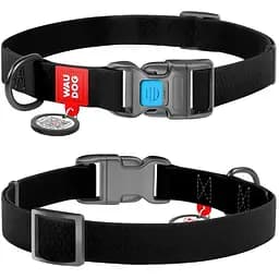 Нашийник для собак Waudog Waterproof водостійкий з QR-паспортом, пластикова пряжка-фастекс, S, Ш 15 мм, Дов 23-35 см (4823089323725)
