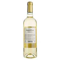 Вино Chateau Ordonnat Bordeaux AOP, біле, сухе, 0,75 л - мініатюра 4