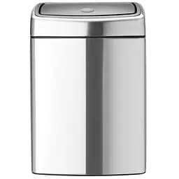 Ведро для мусора Brabantia Touch Bin серебристое 10 л (477225)