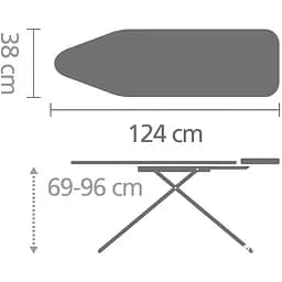 Прасувальна дошка Brabantia Ironing Tables 124х38 см біла (111723) - мініатюра 5