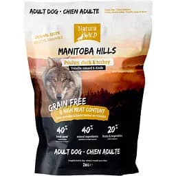 Сухой корм для взрослых собак Natura Wild Manitoba Hills с мясом курицы, утки и индейки 2 кг