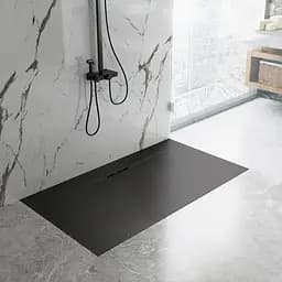 Душовий піддон Rea Bazalt 80x100 long black REA-K3323, Чорний матовий - мініатюра 3