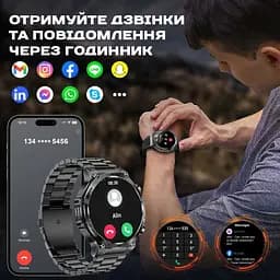 Годинник Smart Surf X Pro Black Steel, 2 ремінця - мініатюра 6