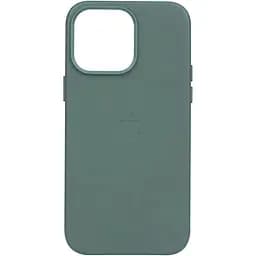 Чохол Leather Case для Apple iPhone 14 Pro Max Pine needle green