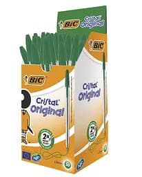 Ручка шариковая BIC Cristal Original, 0,32 мм, зеленый, 50 шт. (875976)