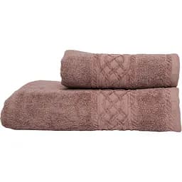 Набір махрових рушників LeLit для ванної 50x90 см, 70x140 см персиковий (le2000000270920)