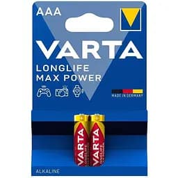 Батарейка Varta AAA Longlife Max Power лужна * 2 (04703101412)
