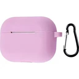 Чохол для навушників Silicone Case + Carbine для AirPods Pro 2 Lilac [74312]