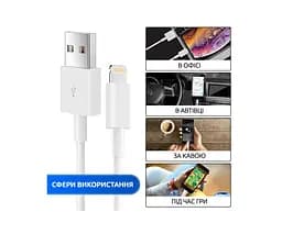 Кабель для заряджання Inkax iPhone iPad USB to Lightning для передачі та синхронізації - мініатюра 3