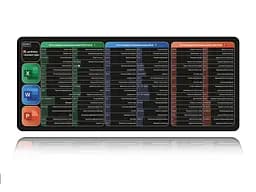 Великий килимок для мишки WorkPlaceShop Поєднання клавіш для Word, Excel та Power Point 1200 x 500 мм