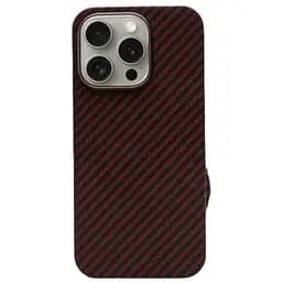 Карбоновий чохол CasePro Premium Carbon Case with MagSafe Red для iPhone 15